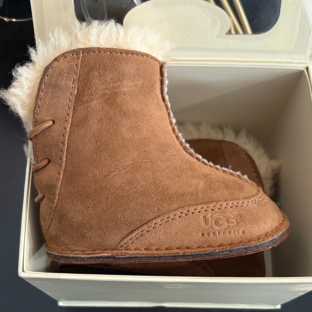 UGG Tan Shearling Infant Booties